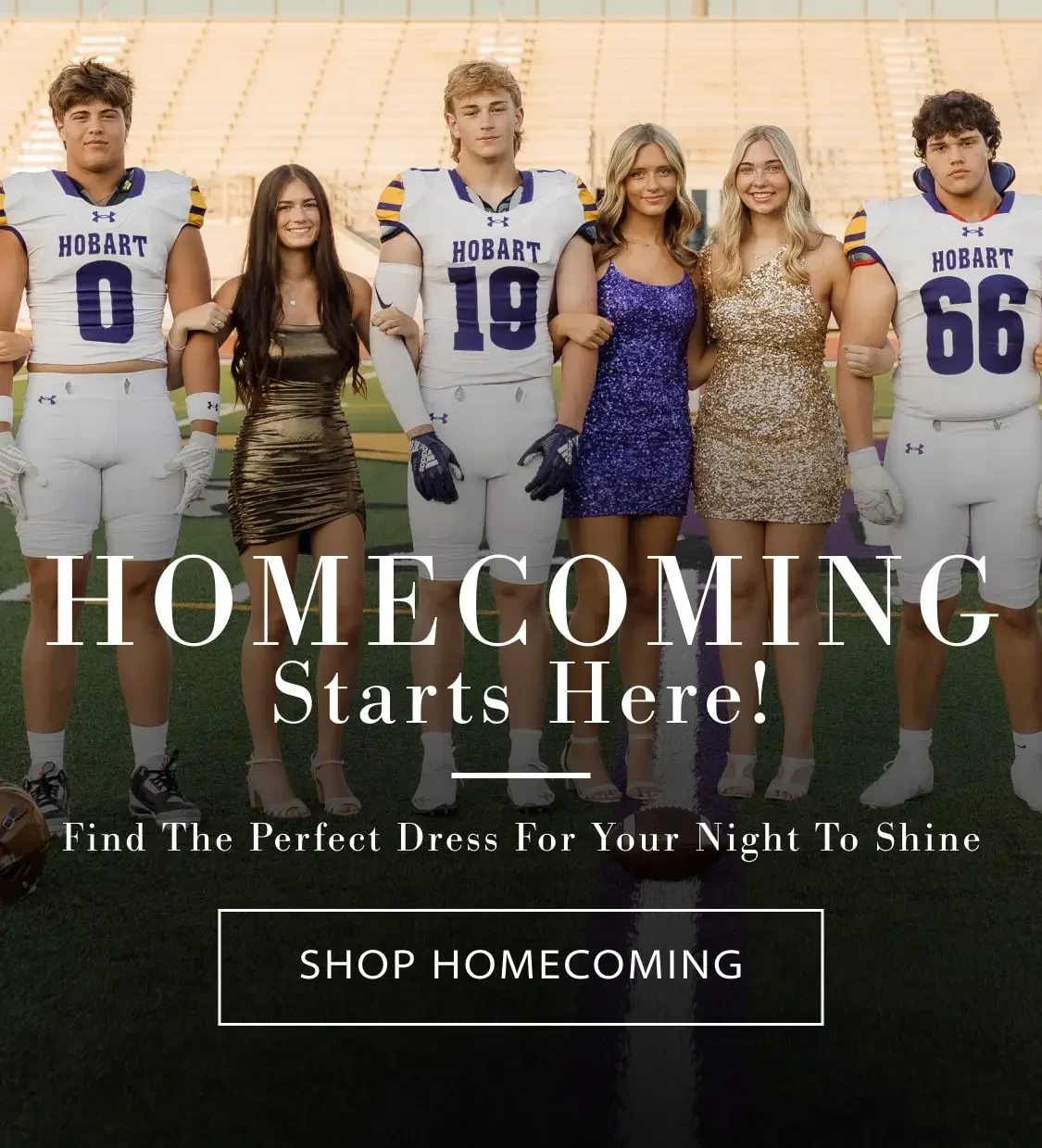 Homecoming Starts Here Banner Mobile