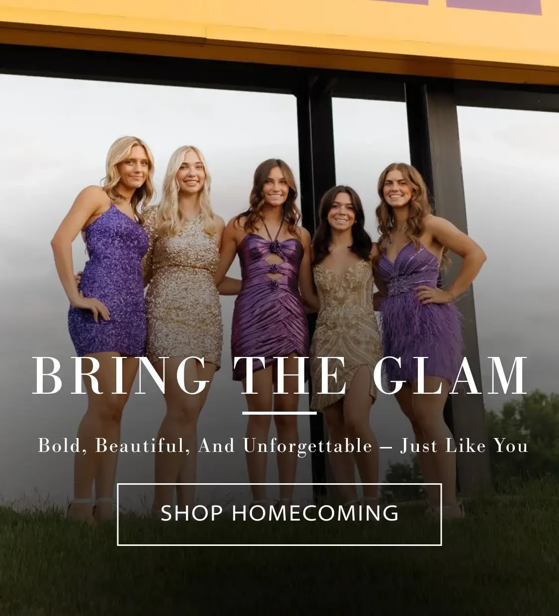 Bring the Glam Homecoming Banner Mobile